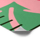 Tropisch rosa Flamingo Girls Growth Chart Poster (Ecke)