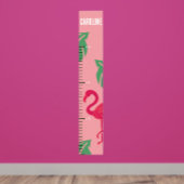 Tropisch rosa Flamingo Girls Growth Chart Poster