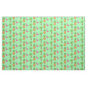Tropisch rosa Flamingo Grüner Palmenbaum Ananas Stoff (Fat Quarter (45,7 x 55,9 cm))
