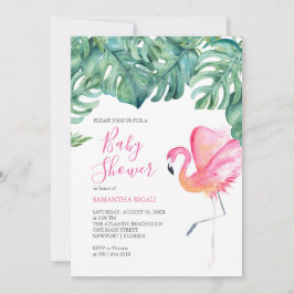 Tropisch rosa Flamingo Kinderdusche,