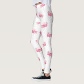 Tropisch rosa Flamingo Kleidung Leggings (Links)