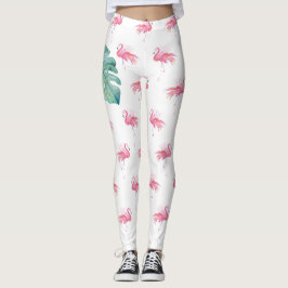 Tropisch rosa Flamingo Kleidung Leggings