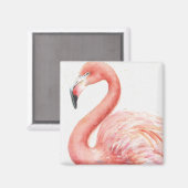 tropisch | Rosa Flamingo Magnet (Vorderseite/Rückseite)