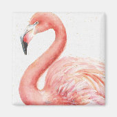 tropisch | Rosa Flamingo Magnet (Vorne)