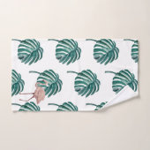 Tropisch rosa Flamingo Malerei Badehandtuch Set (Handtuch)