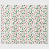 Tropisch rosa Flamingo Muster v2 Geschenkpapier (Flach)