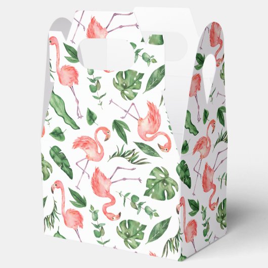 Tropisch rosa Flamingo Muster v2 Geschenkschachtel (Geöffnet)