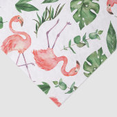 Tropisch rosa Flamingo Muster v2 Seidenpapier (Detail)