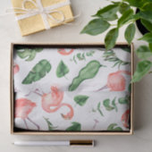 Tropisch rosa Flamingo Muster v2 Seidenpapier (Geschenk)