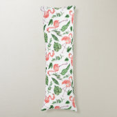 Tropisch rosa Flamingo Muster v2 Seitenschläferkissen (Vorderseite Vertikal)