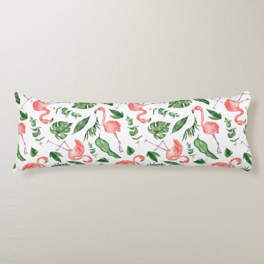 Tropisch rosa Flamingo Muster v2 Seitenschläferkissen (Vorderseite)