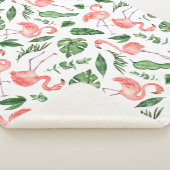 Tropisch rosa Flamingo Muster v2 Sherpadecke (3/4)