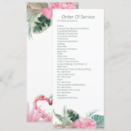 Tropisch rosa Flamingo-Orden der Hochzeit Einladung