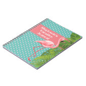 Tropisch rosa Flamingo Polka-dot Vacation Journal Notizblock (Linke Seite)