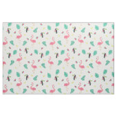 Tropisch rosa Flamingo Wassermelone Blätter Stoff (Fat Quarter (45,7 x 55,9 cm))