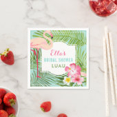 Tropisch rosa Flamingo Wedding Brautparty Luau Serviette (Beispiel)
