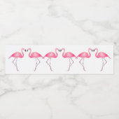 Tropisch rosa Flamingo Wedingo Brautparty Beach Wasserflaschenetikett (Einzelnes Label)