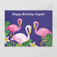 Tropisch rosa Flamingos auf Lila