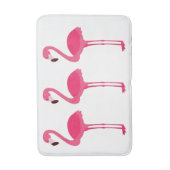 Tropisch rosa Flamingos auf Weiß Badematte (Vorderseite Vertikal)