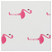 Tropisch rosa Flamingos auf Weiß Stoff (Nahaufnahme)