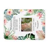 Tropisch-rosa Foto zum Leben Magnet (Horizontal)