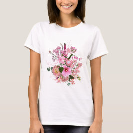 Tropisch rosa Frühlingsbouquet Blume. T-Shirt
