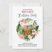 Tropisch-rosa-gelbe Flamingo Stilvoll (Vorderseite)