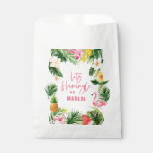 Tropisch-rosa-gelbe Flamingo Stilvoll Geschenktütchen (Vorderseite)