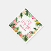 Tropisch-rosa-gelbe Flamingo Stilvoll Serviette (Ecke)