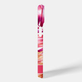 Tropisch rosa Goldpalmfronten Personalisierter Nam Case-Mate iPhone Hülle (Rückseite / Rechts)