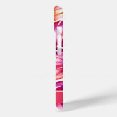 Tropisch rosa Goldpalmfronten Personalisierter Nam Case-Mate iPhone Hülle (Rückseite / Links)