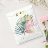 Tropisch-rosa-grüne Leaf-Hochzeit Geschenktütchen (Versiegelt)
