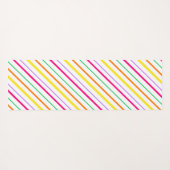 Tropisch rosa grüne, orange gelbe Streifen. Die Yogamatte (Rückseite (Horizontal))