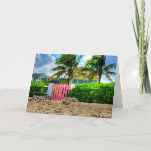 Tropisch rosa Grußkarte Karte (Vorderseite)