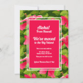Tropisch rosa Hawaiianischer Hibiskus Aloha Wir ha Ankündigung (Vorderseite)