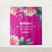 Tropisch-rosa Junggeselinnen-Abschied Wandteppich (Vorderseite)