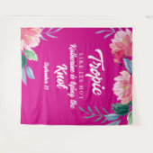 Tropisch-rosa Junggeselinnen-Abschied Wandteppich (Vorderseite (Horizontal))