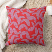 Tropisch rosa Leaf Cushion - Rotes dekoratives Kis Kissen (Decke)