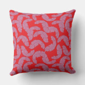 Tropisch rosa Leaf Cushion - Rotes dekoratives Kis Kissen (Rückseite)