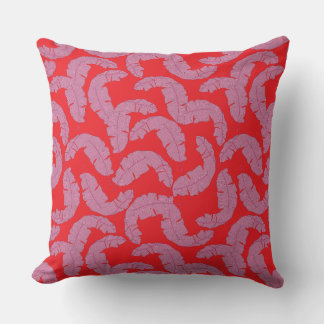 Tropisch rosa Leaf Cushion - Rotes dekoratives Kis Kissen