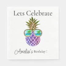 Tropisch rosa lila Ananas