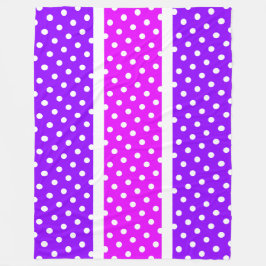 Tropisch rosa Lila Polka-Streifen Fleecedecke