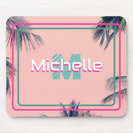Tropisch rosa Name und erste Mousepad (Vorne)