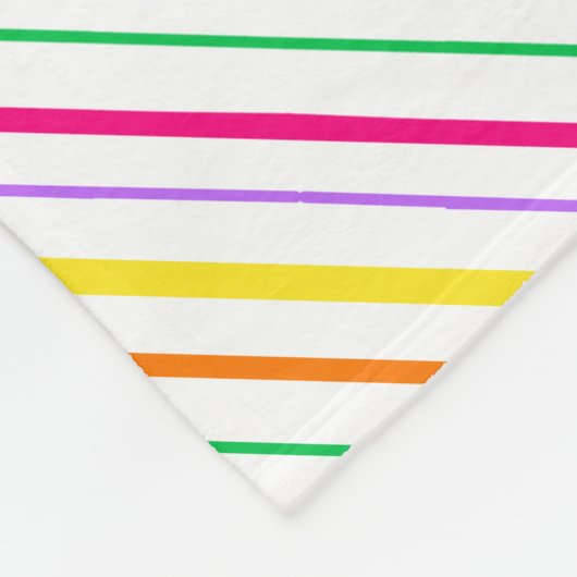 Tropisch rosa, orange gelbe Streifen im Freien Fleecedecke (Ecke)