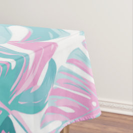 Tropisch-rosa Palm-Blätter Tischdecke