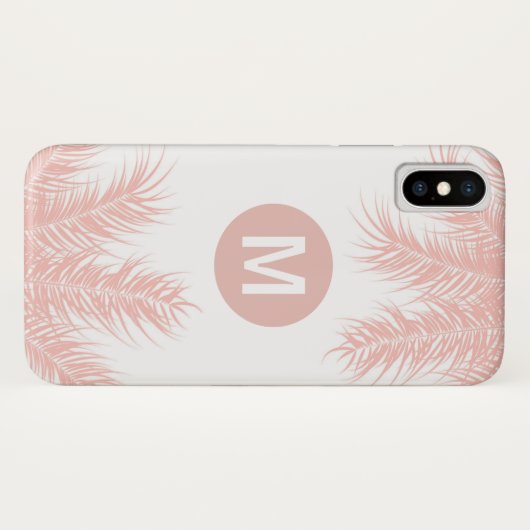 Tropisch rosa Palm Fronds iPhone X Fall Case-Mate iPhone Hülle (Rückseite (Horizontal))