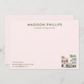 Tropisch rosa Personalisierte Retortengeschirr Mitteilungskarte (Vorne/Hinten)