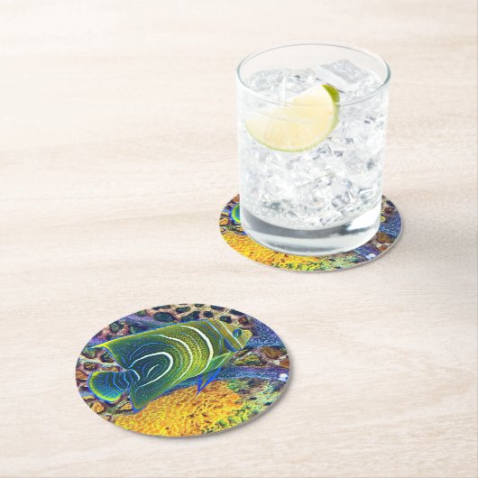 tropisch runder pappuntersetzer (Vor Ort)