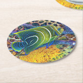 tropisch runder pappuntersetzer (Angewinkelt)