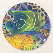 tropisch runder pappuntersetzer (Vorderseite)